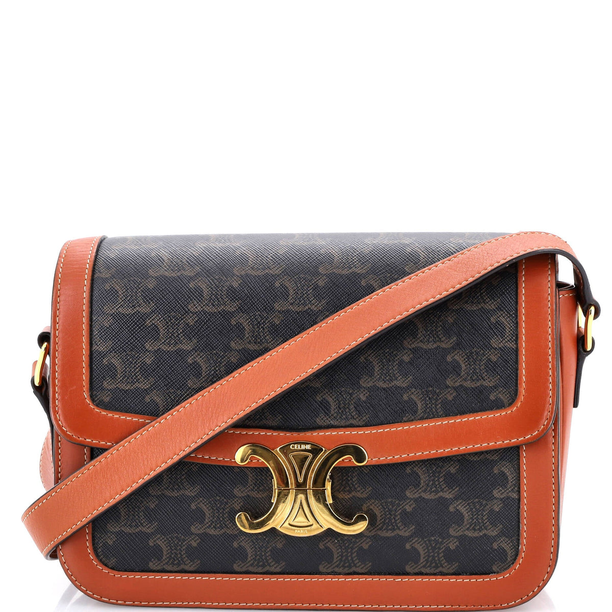 Celine CELINE Triomphe Shoulder Bag Triomphe Coated Canvas Medium