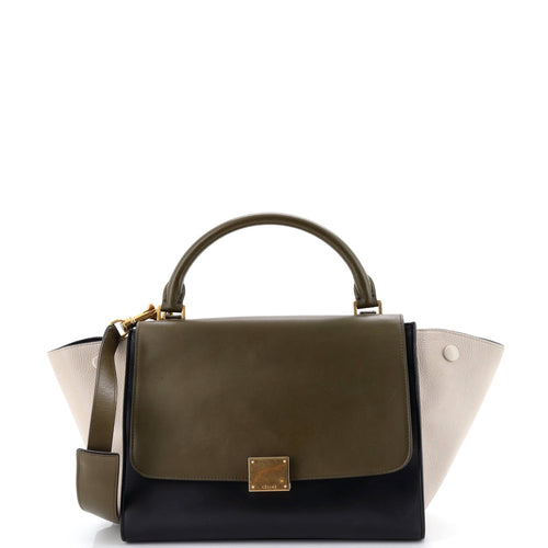CELINE Tricolor Trapeze Bag Leather Small