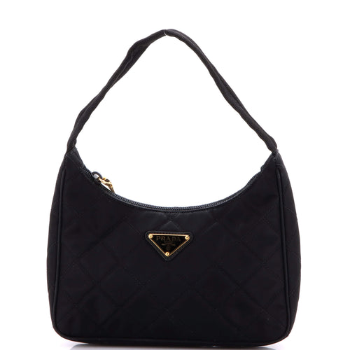 PRADA Hobo Quilted Tessuto Small