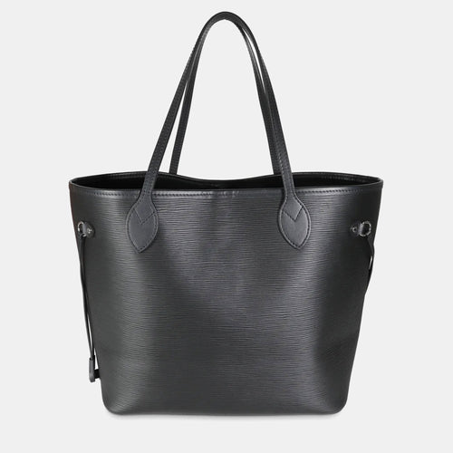 Black Epi Leather Neverfull MM Tote Bag