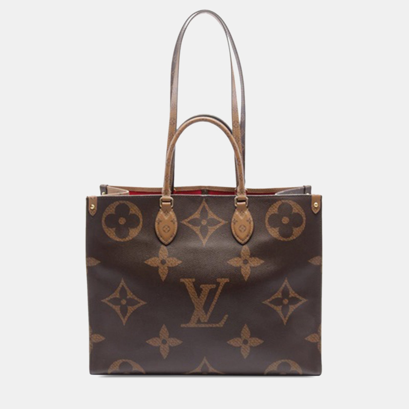 Louis Vuitton Sac fourre-tout géant en toile OnTheGo GM avec monogramme marron inversé