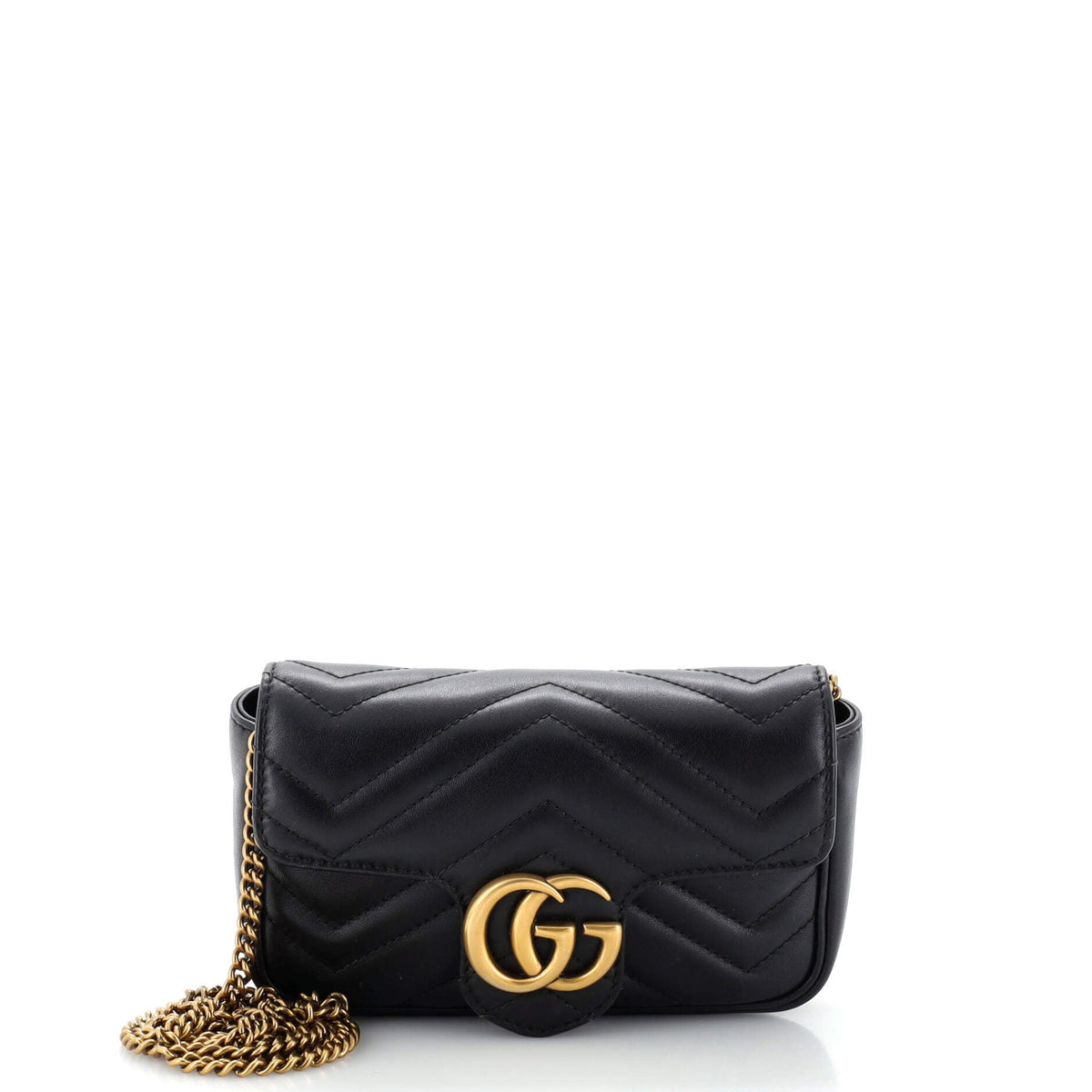 Gucci GUCCI GG Marmont Flap Bag Matelasse Leather Super Mini