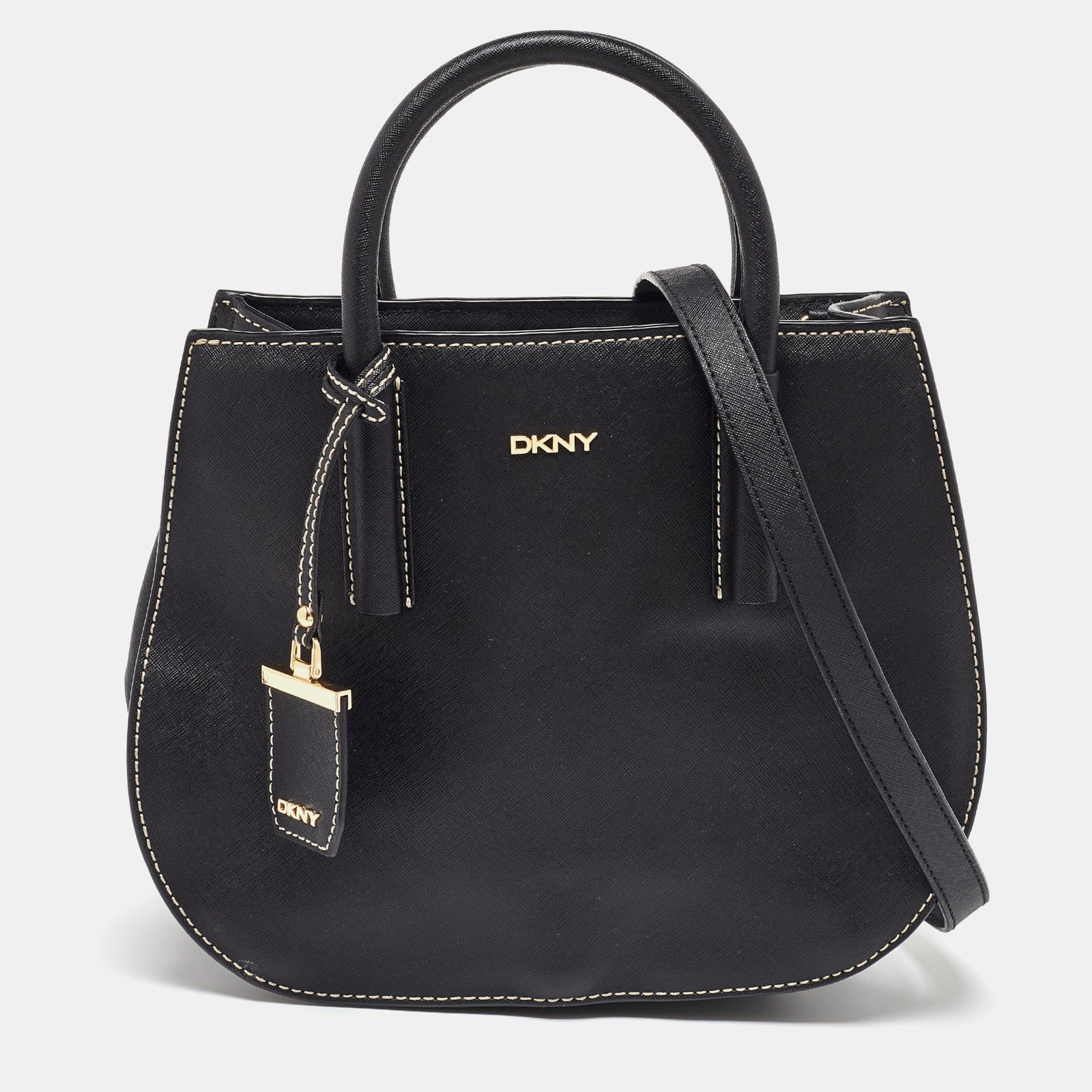 DKNY DKNY Black Saffiano Leather Tote