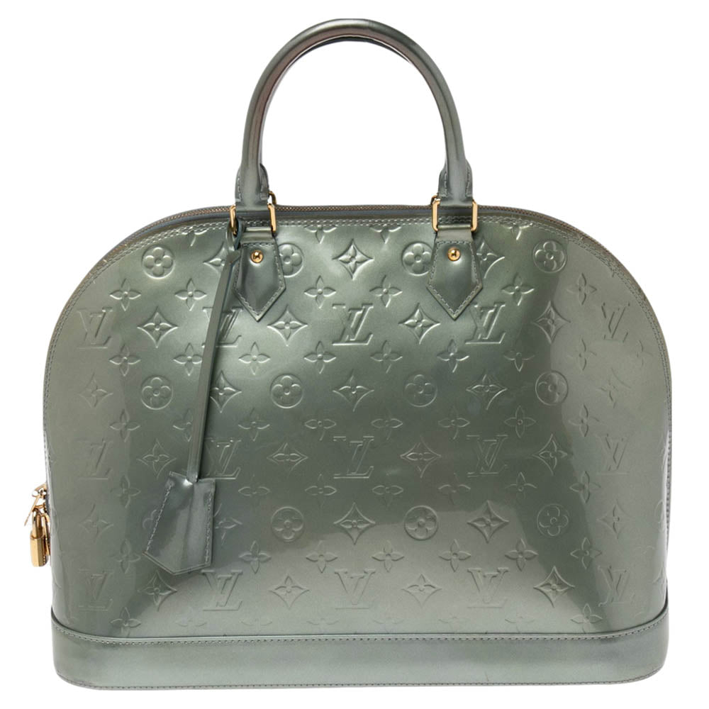 Louis Vuitton Givre Monogram Vernis Alma GM Bag