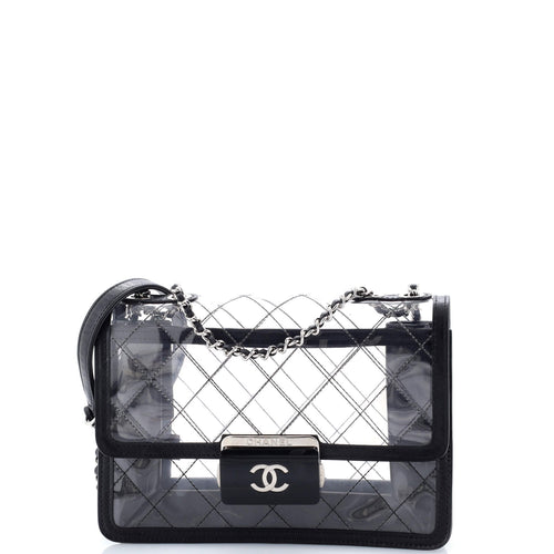 CHANEL Beauty Lock Flap Bag Quilted PVC With Lambskin Large