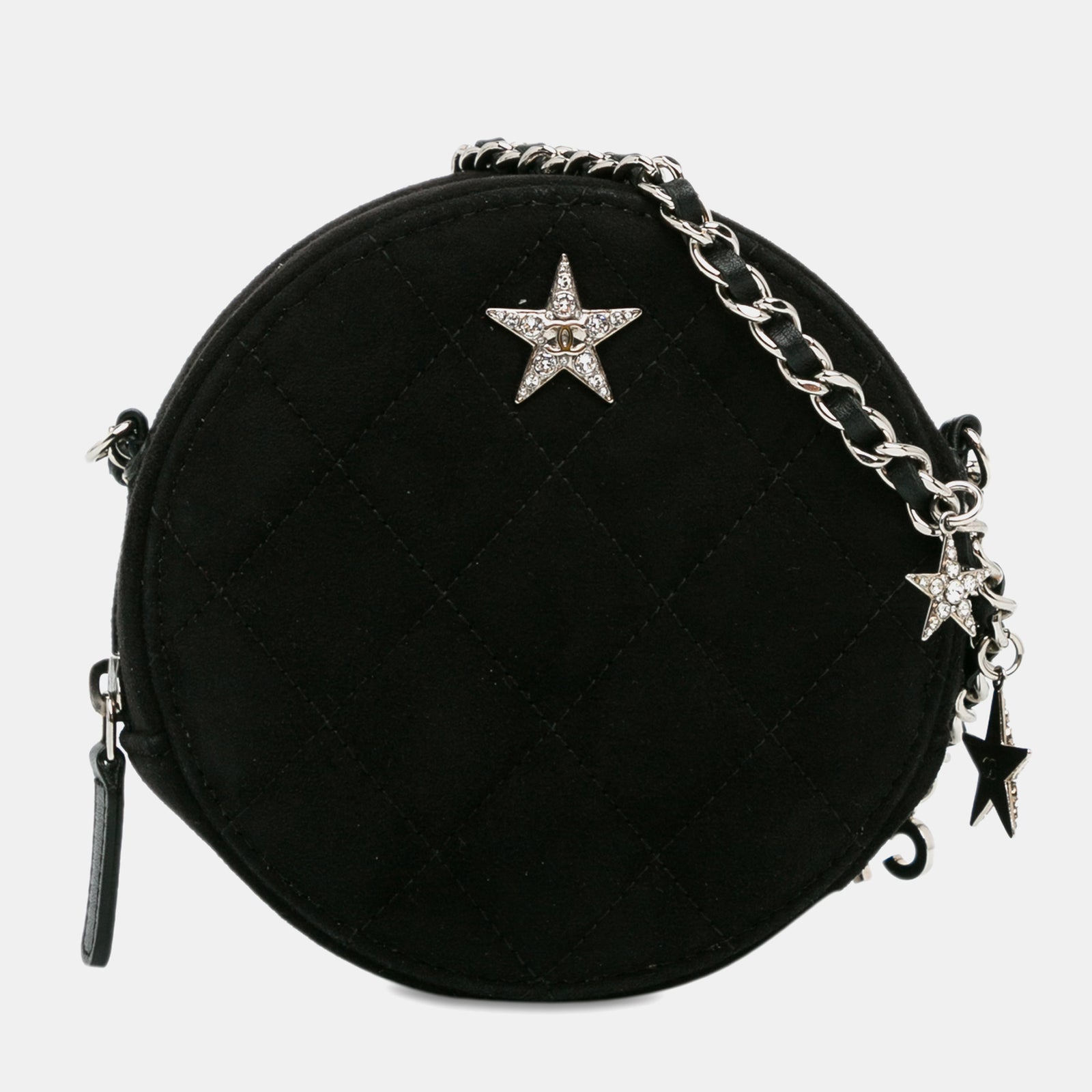 Chanel Suede Cocostellar Round Clutch on Chain