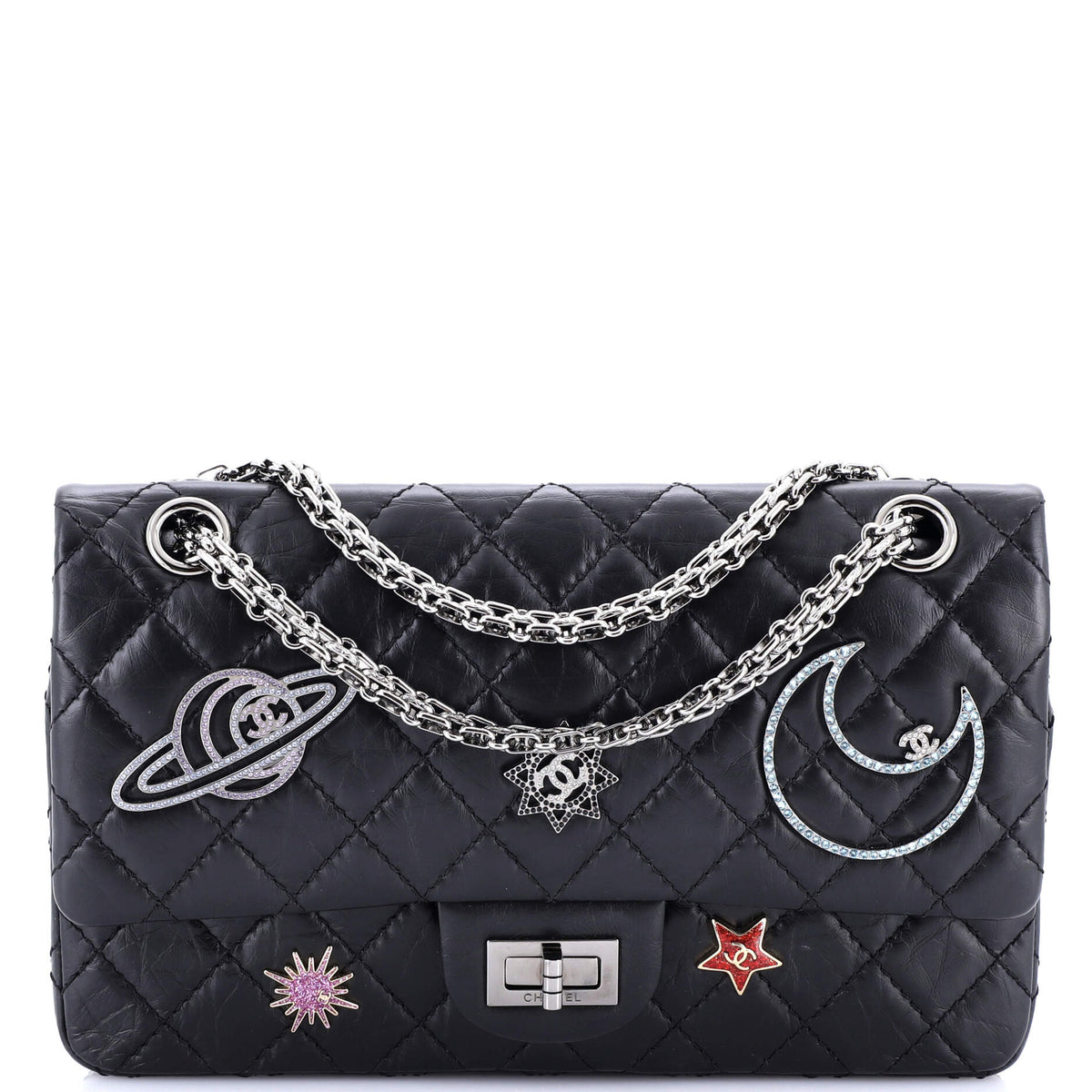 Chanel CHANEL Space Charms Reissue 2.55 Flap Bag Quilted Aged Calfskin 225