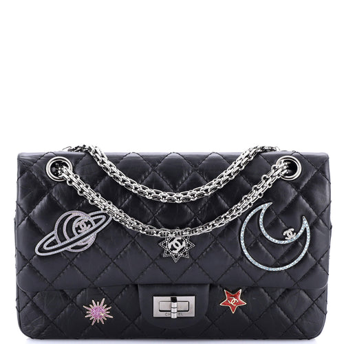 CHANEL Space Charms Reissue 2.55 Flap Bag Quilted Aged Calfskin 225