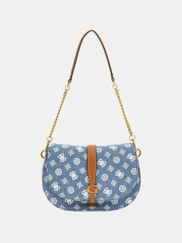 Guess Kuba Denim Shoulder Bag