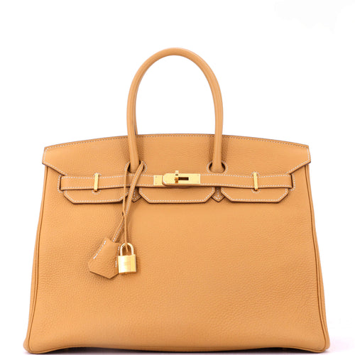 Birkin Handbag Natural Sable Togo with Gold Hardware 35