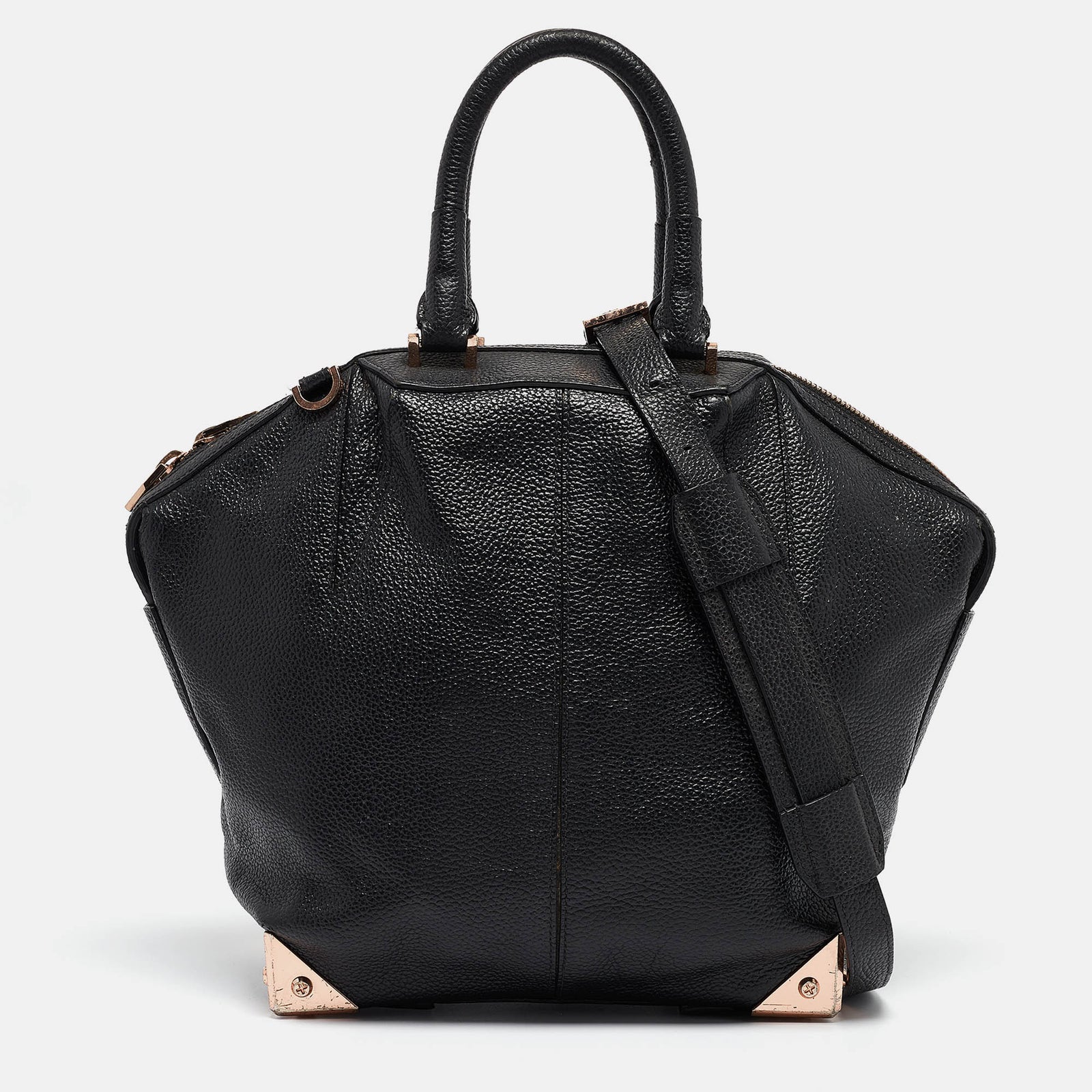 Alexander Wang Black Grain Leather Emile Satchel