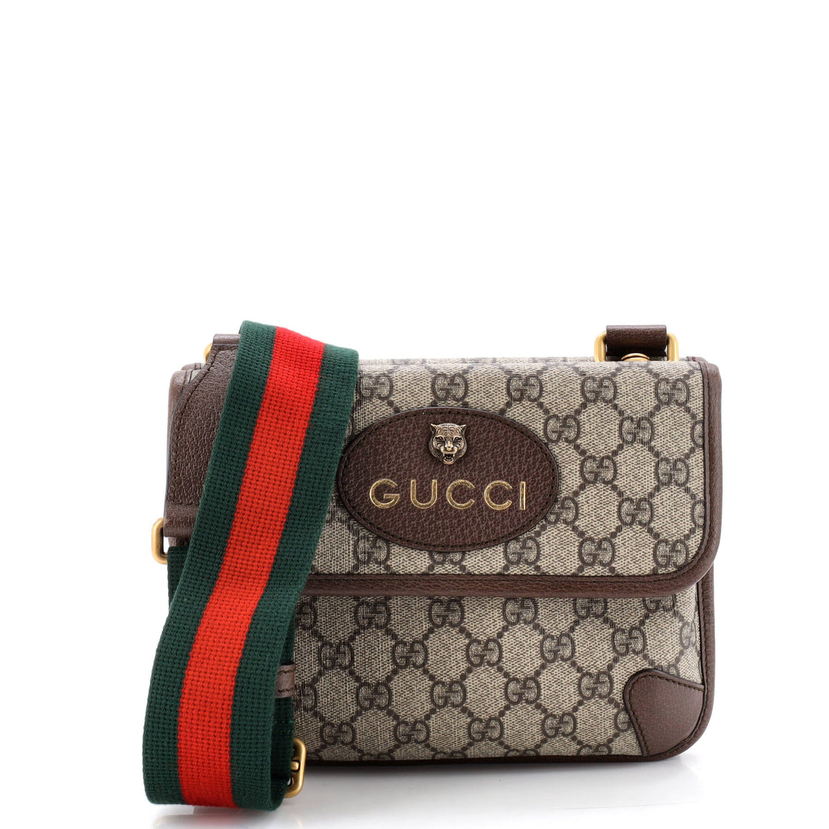 Gucci GUCCI Neo Vintage Flap Messenger GG Coated Canvas Small