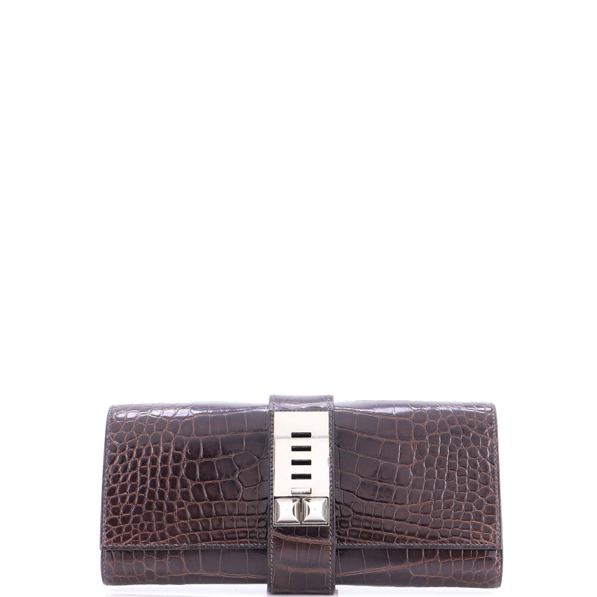 Herm?s Medor Clutch Shiny Alligator 23