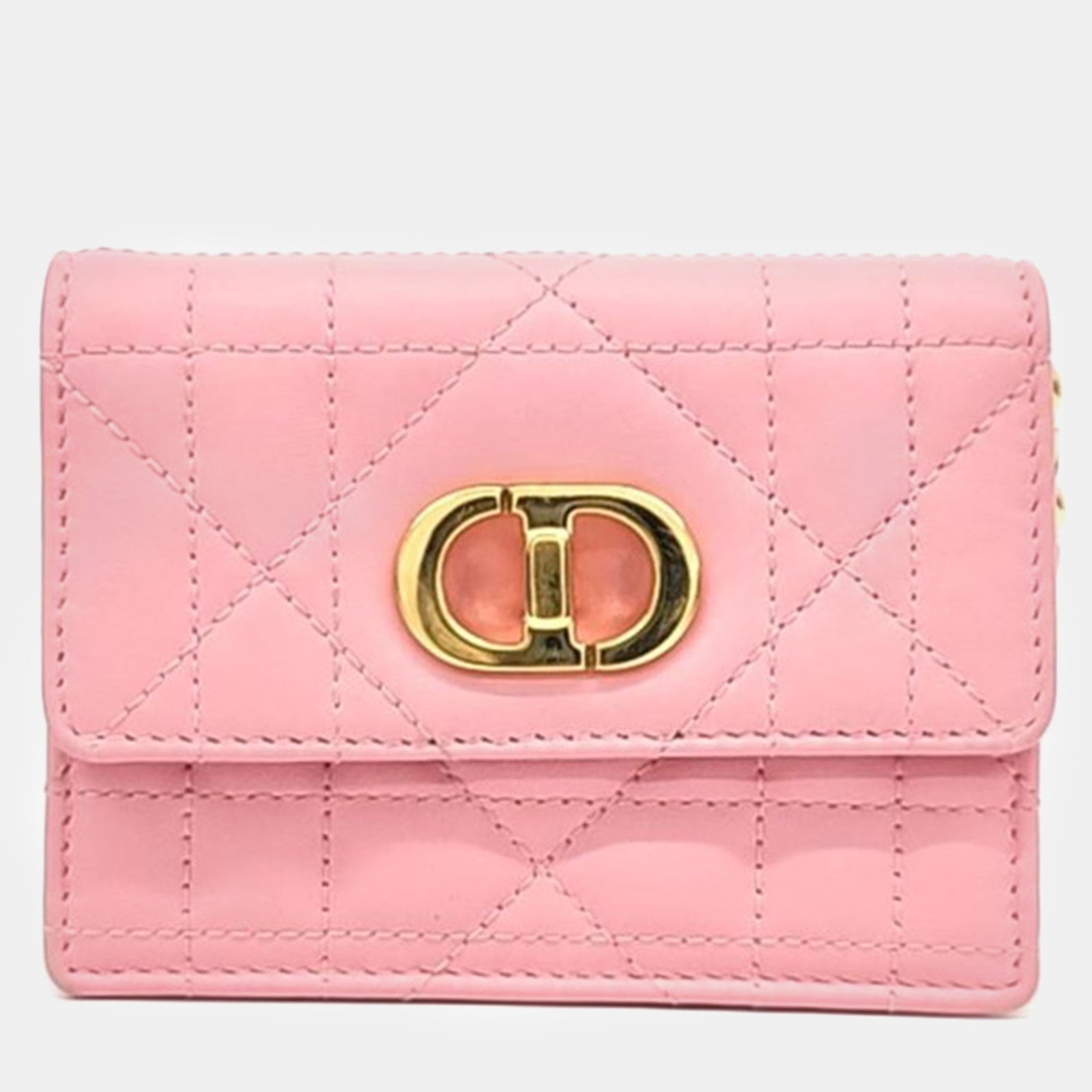 Dior Christian Pink Quilted Leather Miss Caro Shoulder Bag