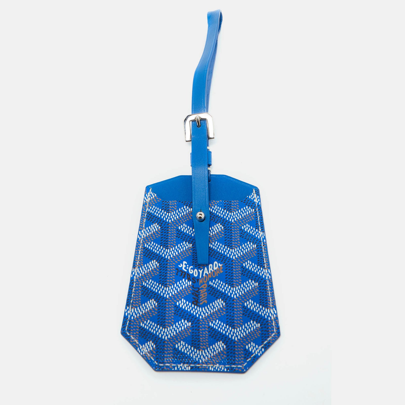 Goyard Blauer Goyardine-Gepäckanhänger aus Segeltuch