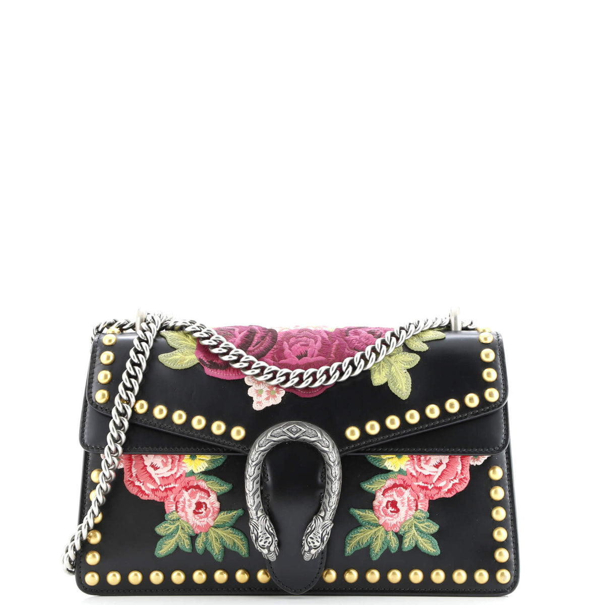 Gucci GUCCI Dionysus Bag Embroidered Studded Leather Small