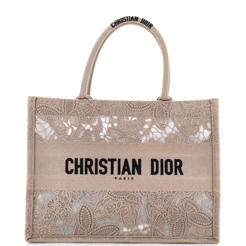 Book Tote Embroidered Lace Medium