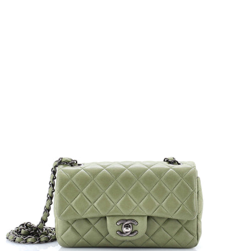 CHANEL Classic Single Flap Bag Quilted Lambskin Mini