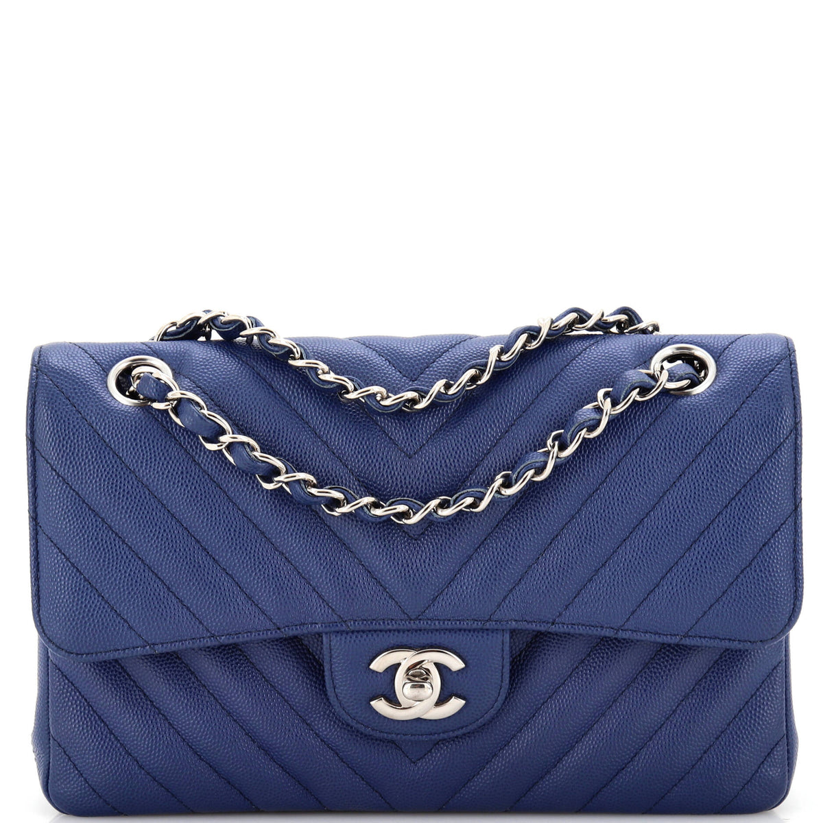 Chanel CHANEL Classic Double Flap Bag Chevron Caviar Medium