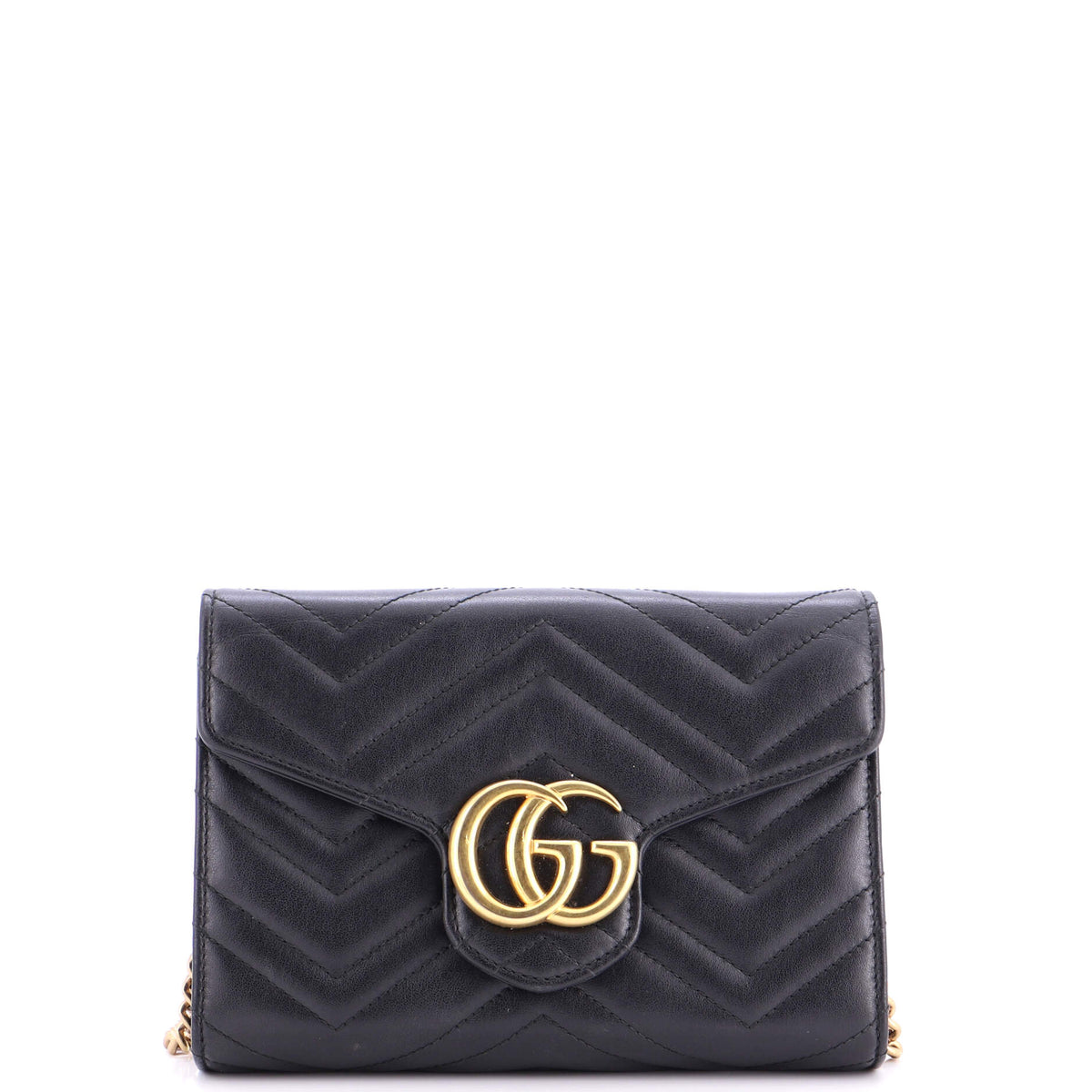 Gucci GUCCI GG Marmont Chain Wallet Matelasse Leather Mini