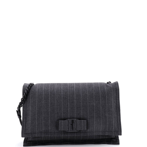 Viva Bow Flap Bag Printed Leather Medium