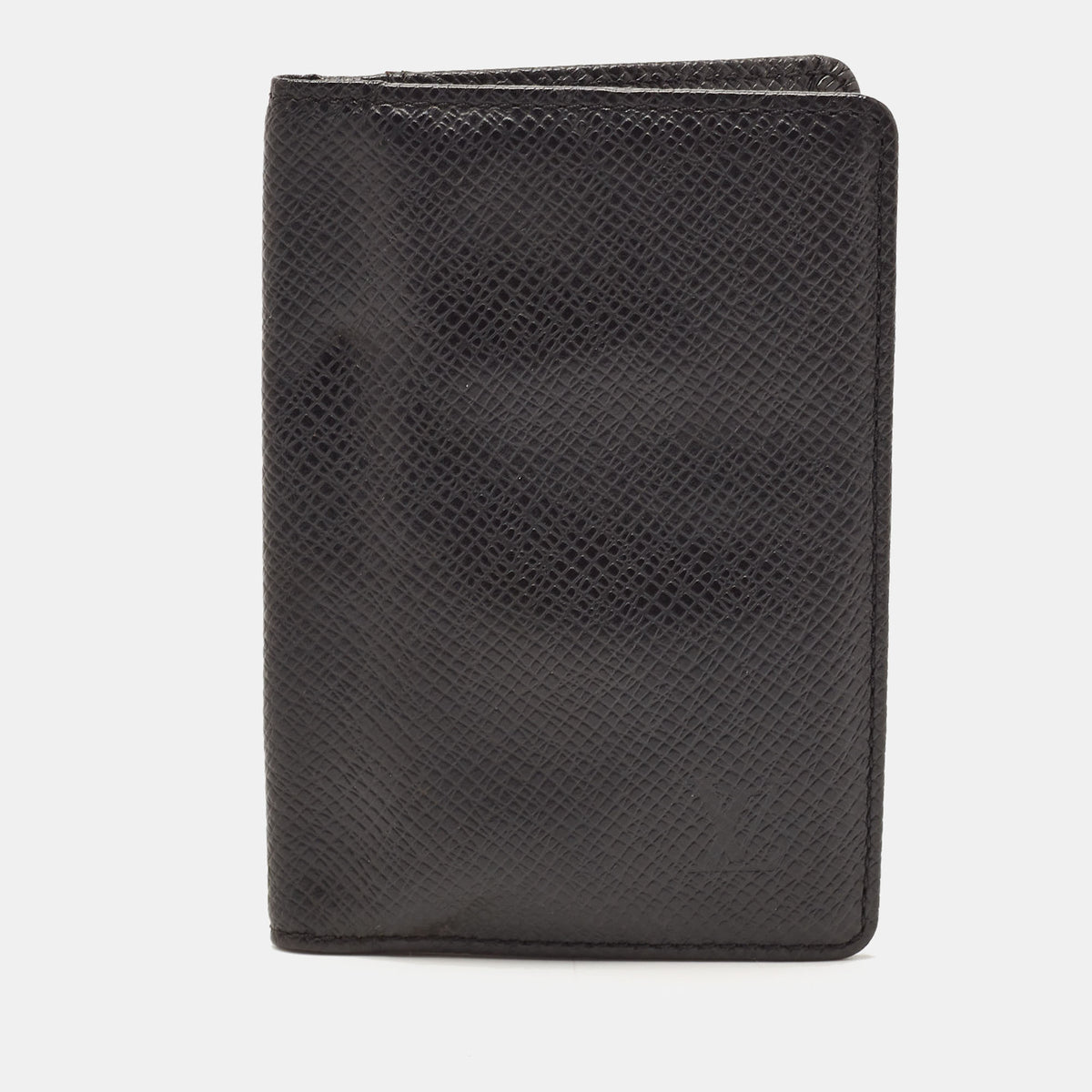 Louis Vuitton Black Taiga Leather Bifold Card Case