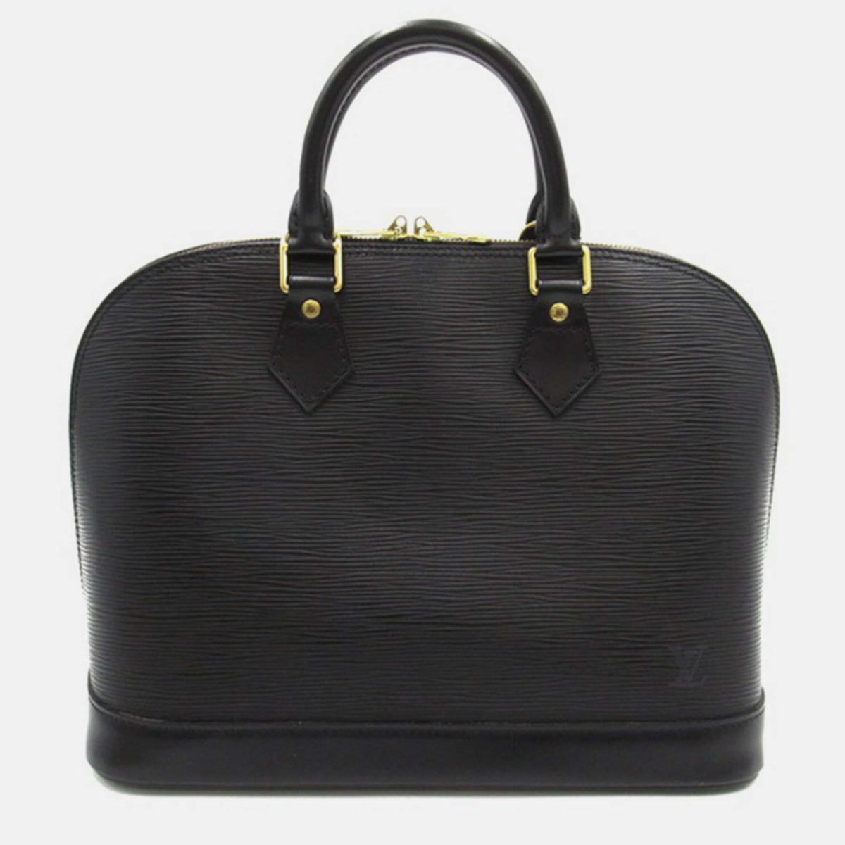 Louis Vuitton Black Leather PM Alma Satchels