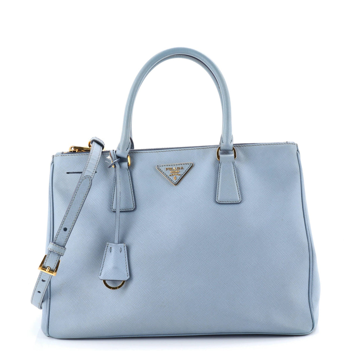 Prada PRADA Double Zip Lux Tote Saffiano Leather Medium