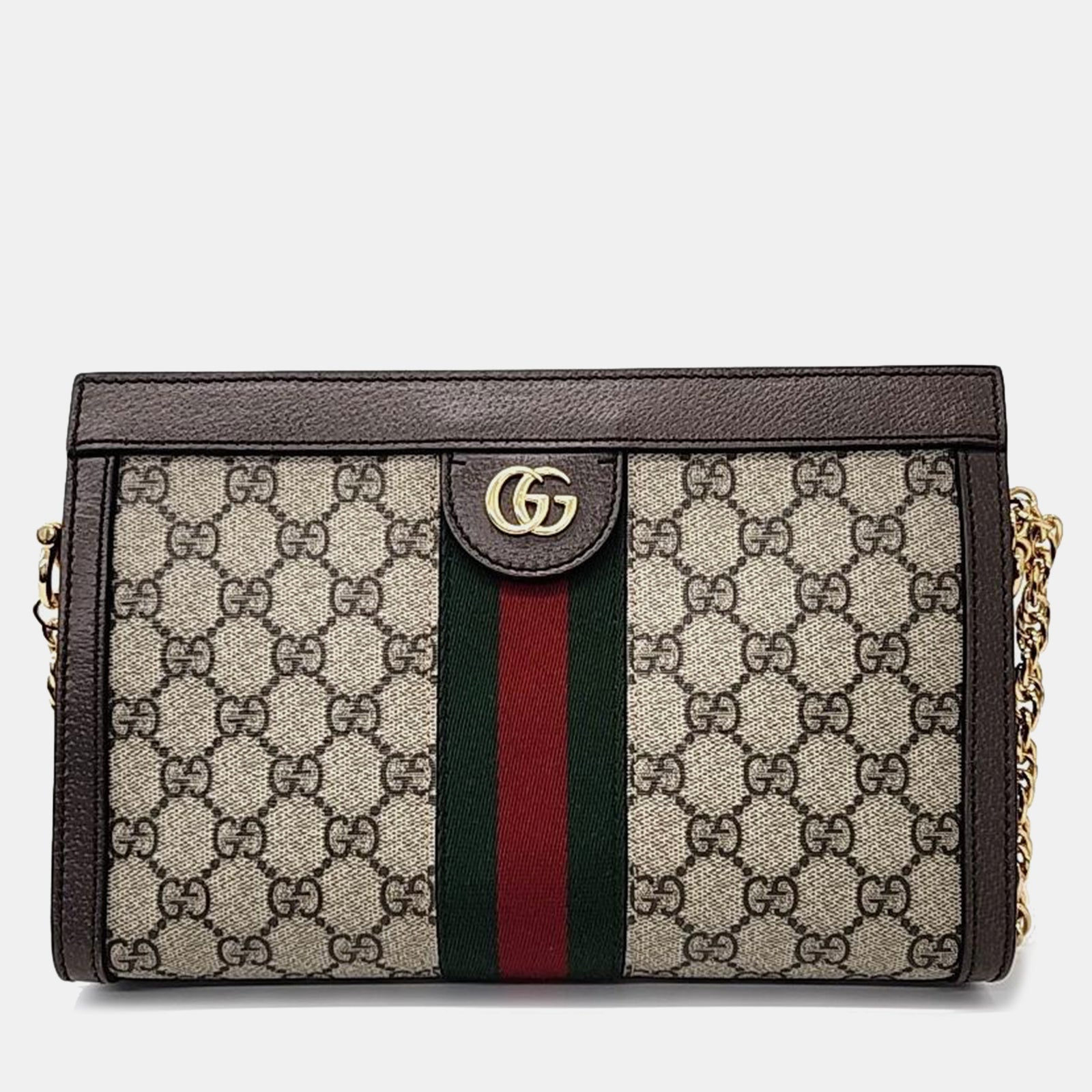 Gucci Beige Leather Ophidia GG Supreme Shoulder Bag