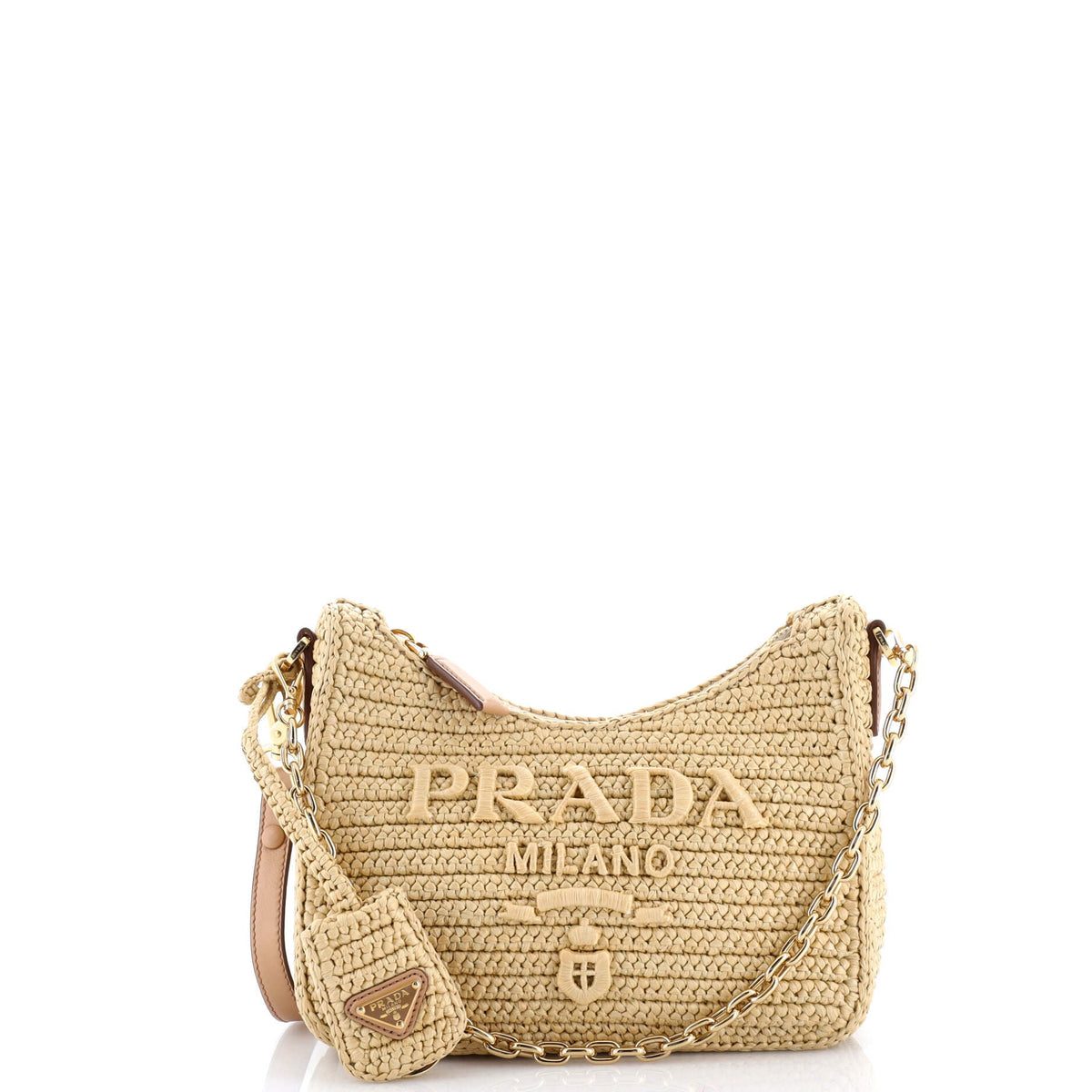 Prada PRADA Re-Edition 2000 Shoulder Bag Raffia Mini