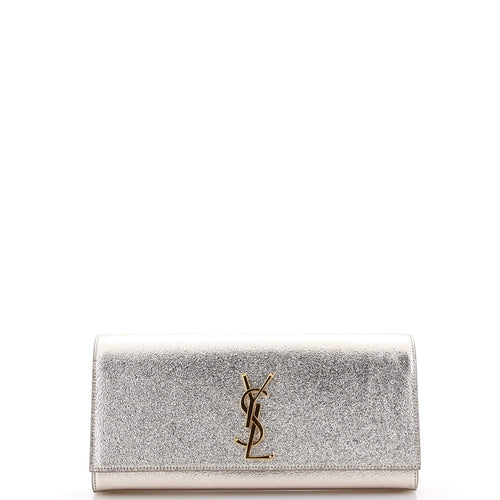 Classic Monogram Clutch Metallic Calfskin Long