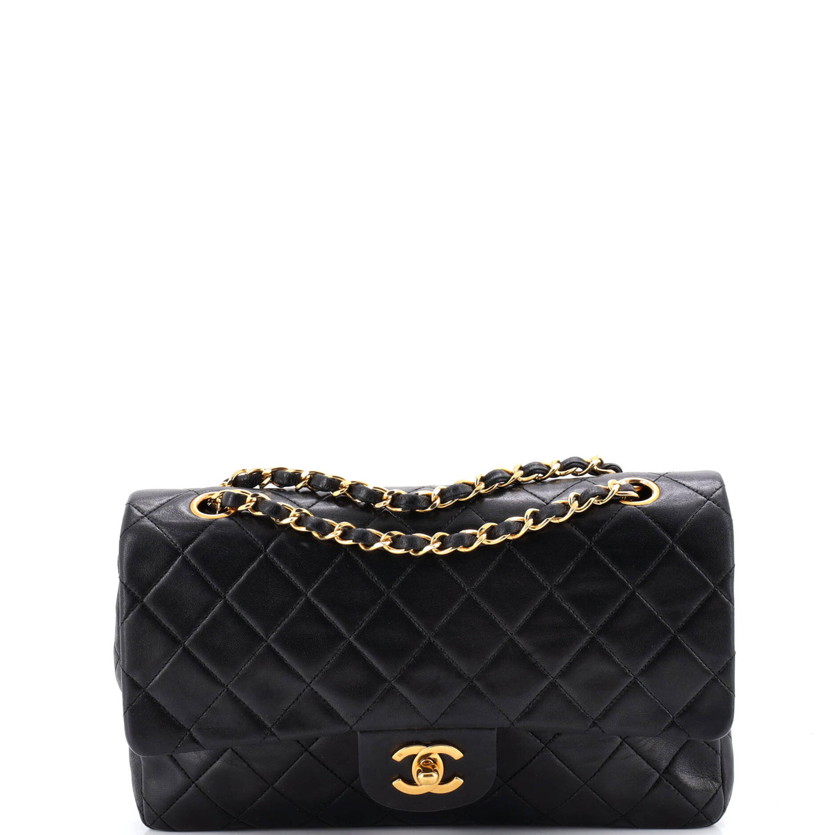 Chanel CHANEL Vintage Classic Double Flap Bag Quilted Lambskin Medium