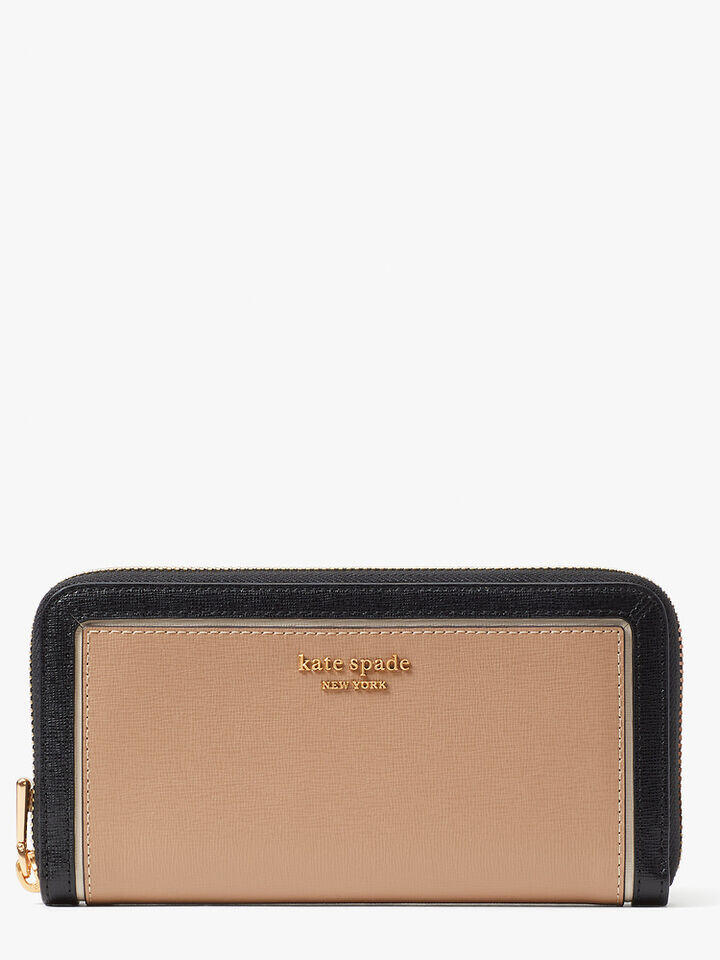 Kate Spade Au Morgan Colourblocked Zip-Around Continental Wallet