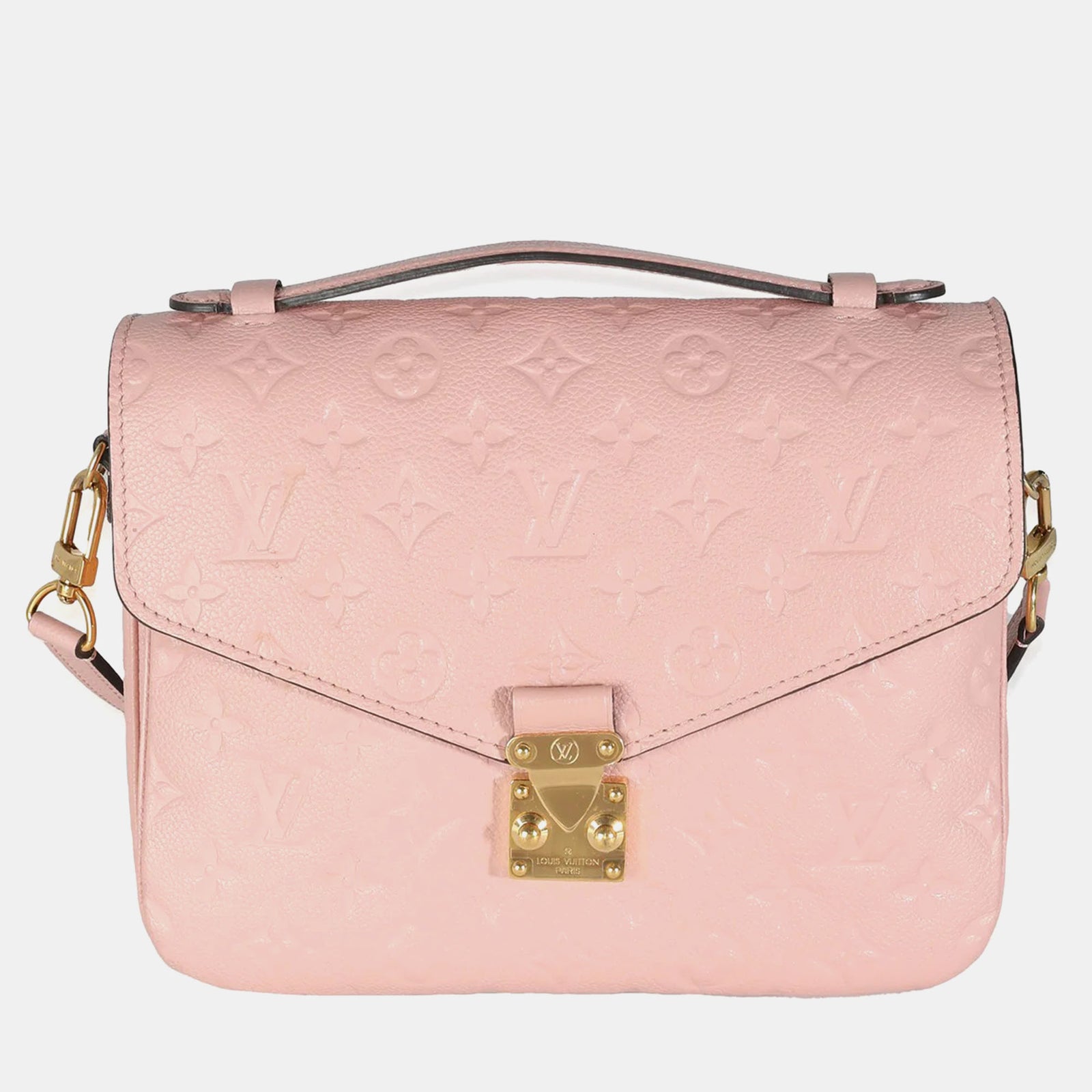 Louis Vuitton Rose Poudre Monogram Empreinte Leder Pochette Metis Umhängetasche