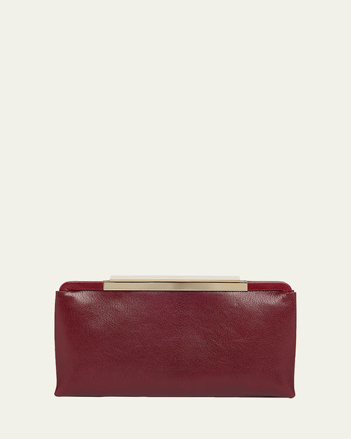 East-West Clutch Bag in Supple Leather