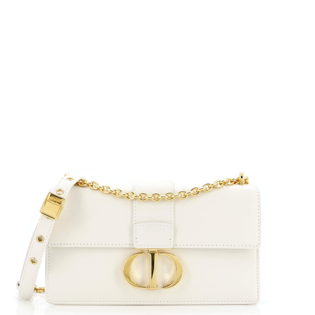 Christian Dior 30 Montaigne Chain Flap Bag Leather East West