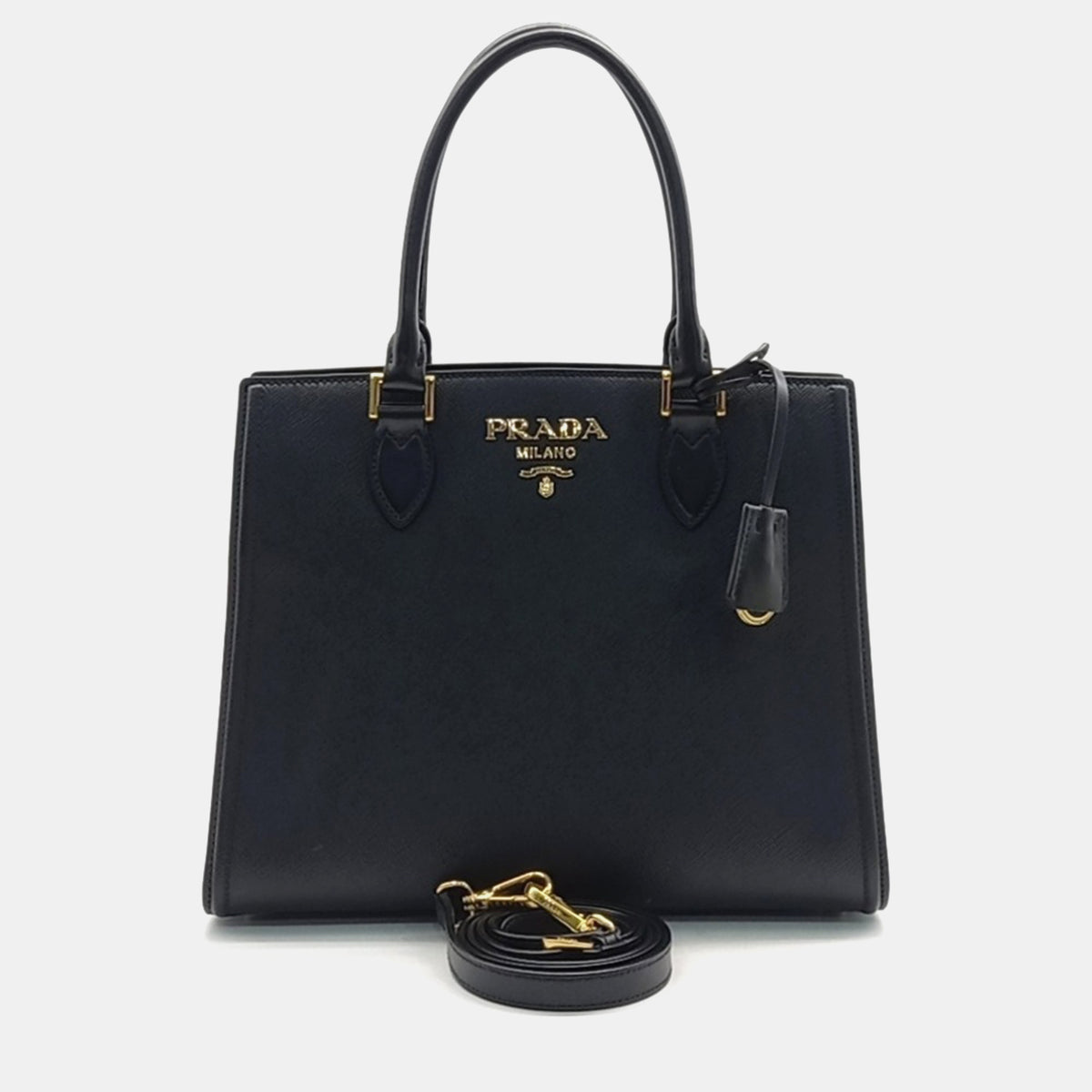 Prada Saffiano Tote And Shoulder Bag