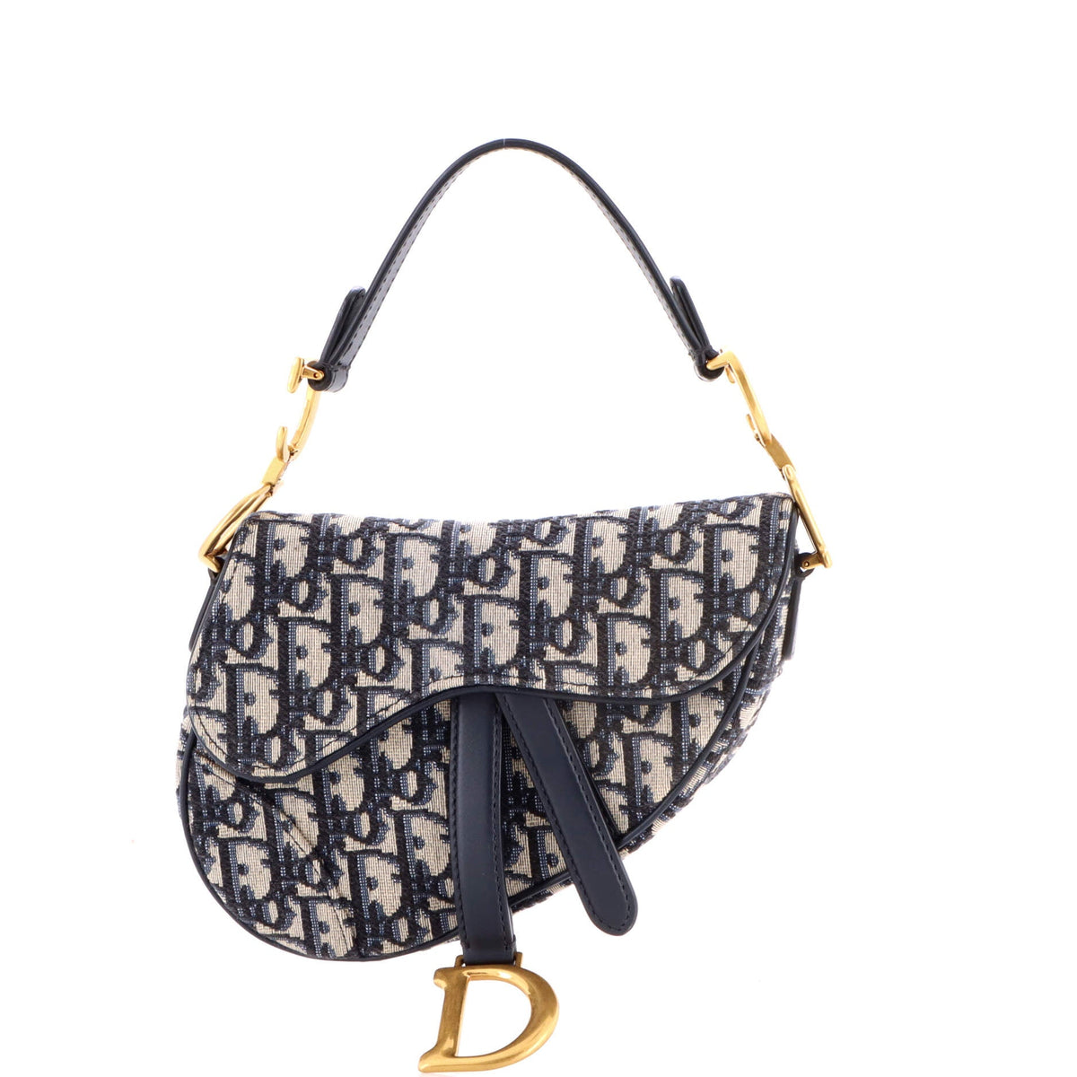 Christian Dior Saddle Handbag Oblique Canvas Mini