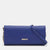 DKNY Blue Leather Logo Flap Wallet On Chain