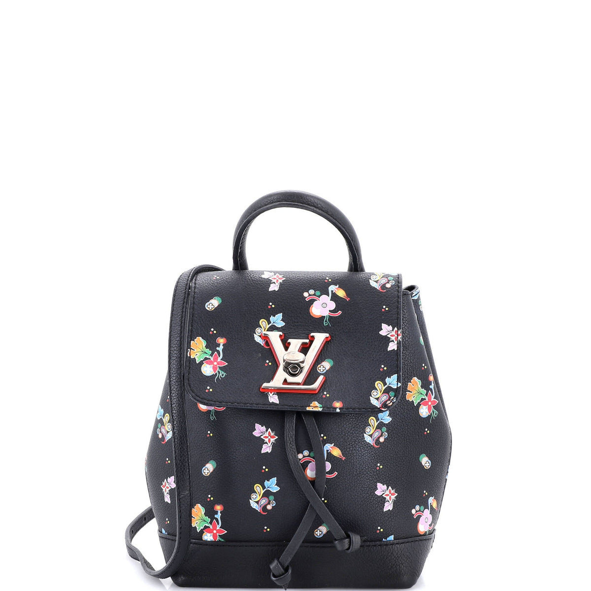 Louis Vuitton Lockme Backpack Floral Printed Leather Mini
