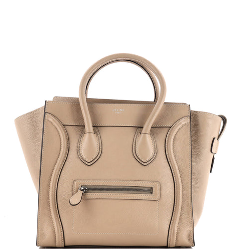 CELINE Luggage Bag Grainy Leather Mini