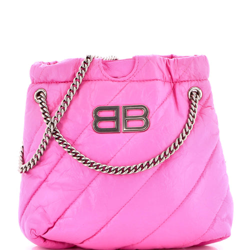 Crush Chain Tote Quilted Crushed Calfskin XS