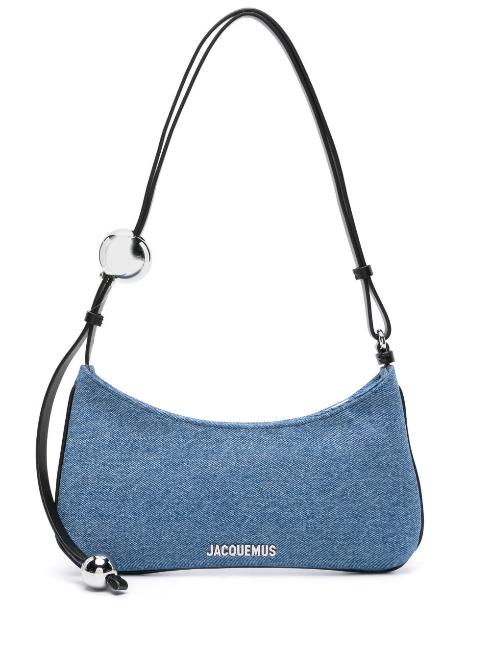 Jacquemus Women's Le Bisou Perle Leather Shoulder Bag in Blue | Size UNI | 231BA057