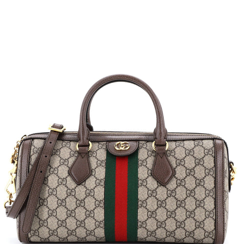 GUCCI Ophidia Boston Bag GG Coated Canvas Medium