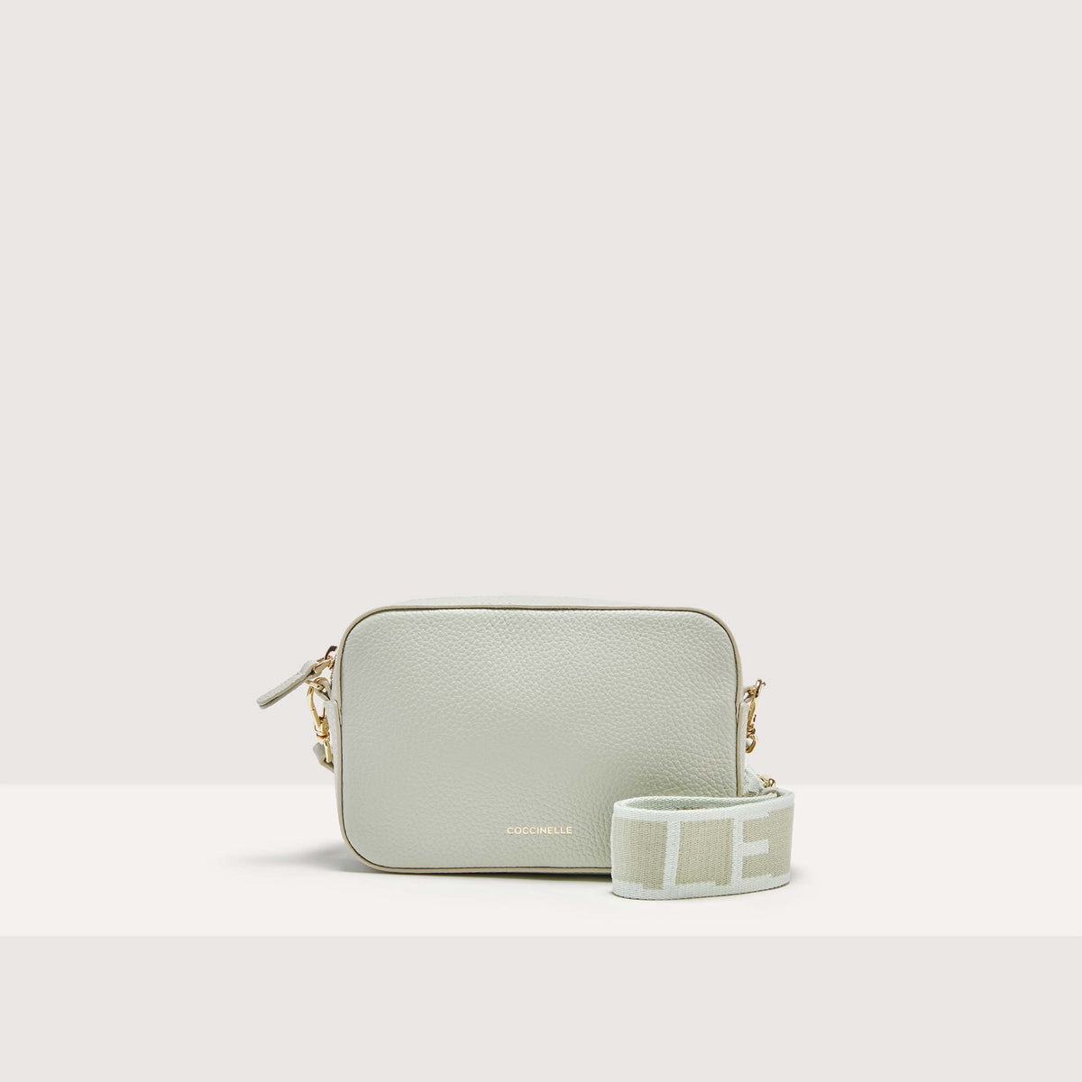 Coccinelle Grained Leather Crossbody Bag Tebe Small