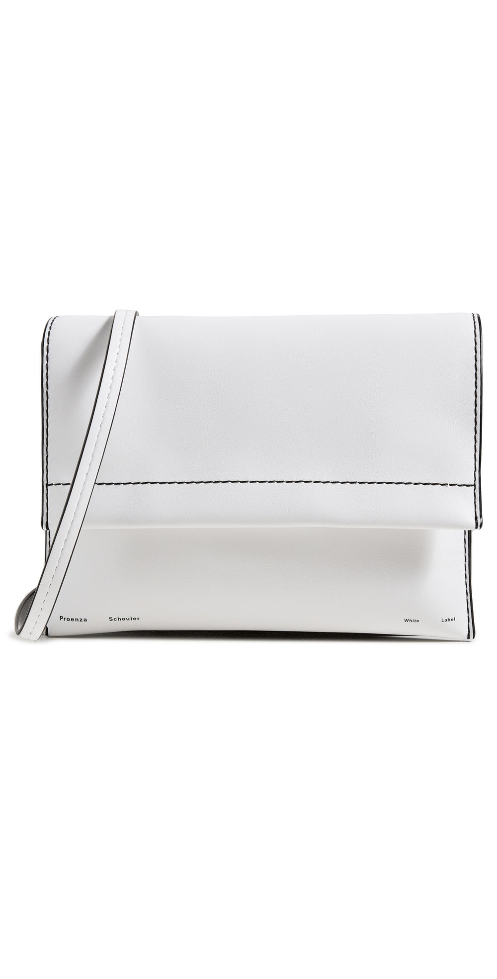 White Label Accordion Flap Bag Optic White One Size