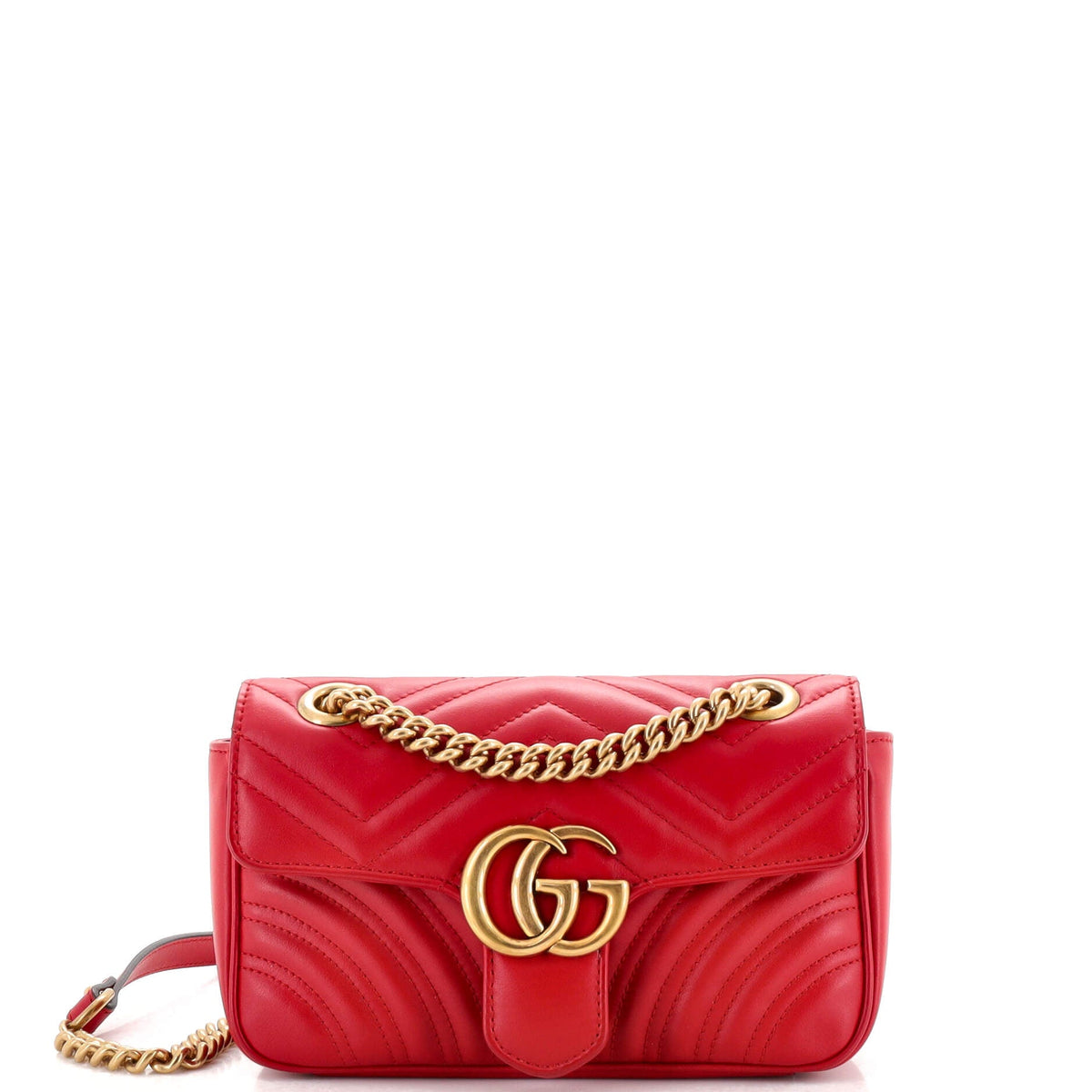 Gucci GUCCI GG Marmont Flap Bag Matelasse Leather Mini