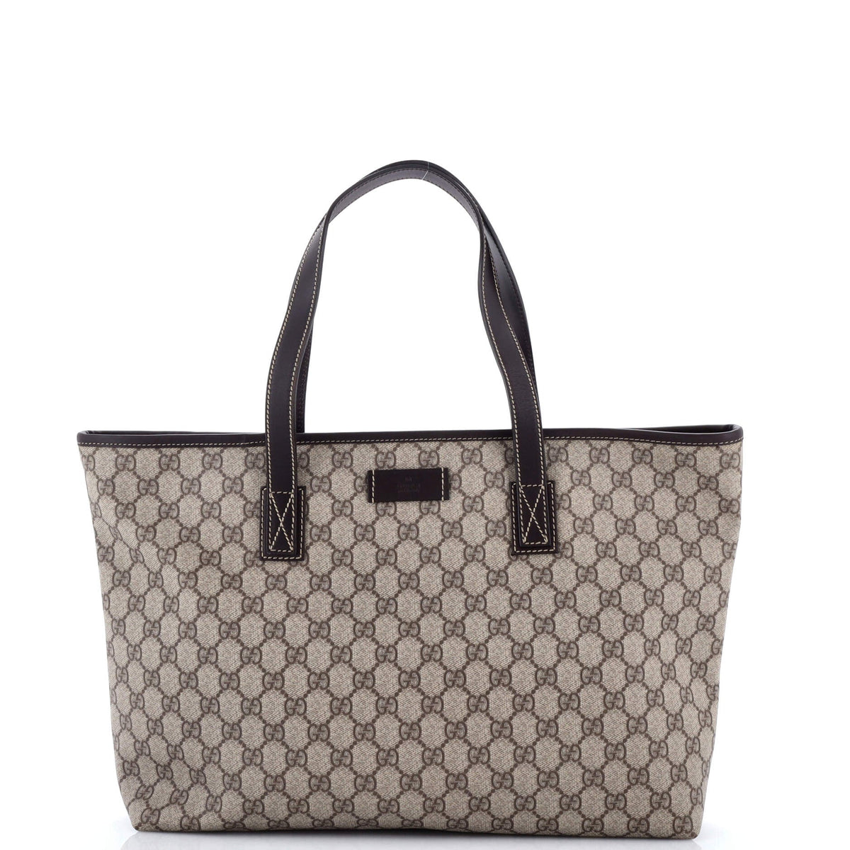 Gucci GUCCI Plus Tote GG Coated Canvas with Leather Medium