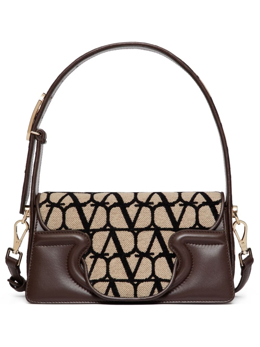 Valentino Garavani Women's Small Sculpture Monogram Shoulder Bag in Nat/Ne/Fon | 2W2B0L26JSQ