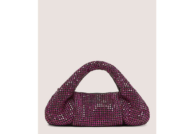 Stuart Weitzman Moda Shine Mini Tote, Fuchsia Crystal Mesh No Dimension